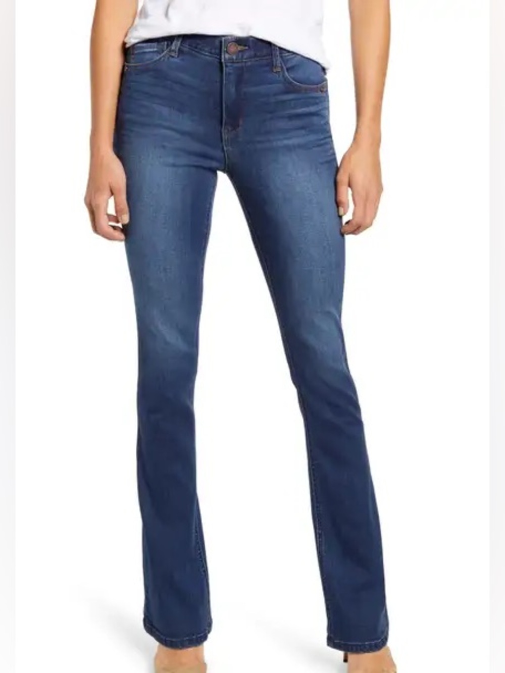 Wit & Wisdom Blue Jeans 8 Petite High Rise Itty Bitty Boot 8P Brittany Bootcut